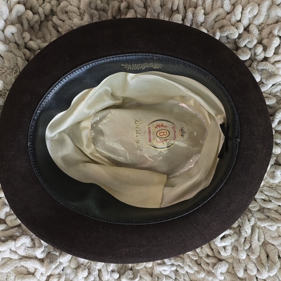 Vintage Stylish Brown Fedora Hat Size 7 5/8 - Picture 10 of 10